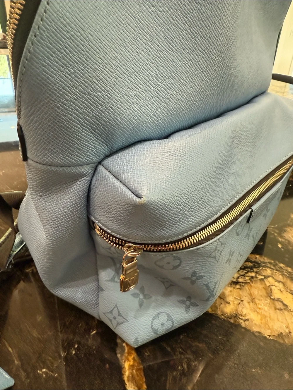 Louis Vuitton Taigarama PM Monogram Lagoon Blue Backpack